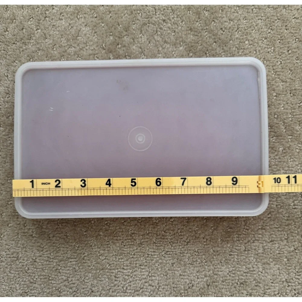 Vintage 1980's Tupperware Red Bacon Deli Keeper Rectangular Container with Lid